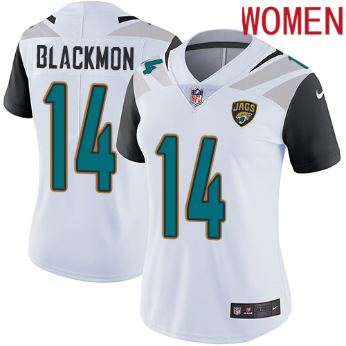 2019 Women Jacksonville Jaguars 14 Blackmon white Nike Vapor Untouchable Limited NFL Jersey